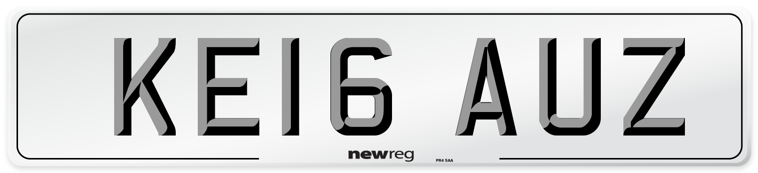 KE16 AUZ Number Plate from New Reg